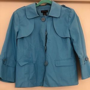 RAFAELLA, light blue, quarter sleeve blazer.